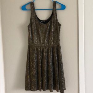 Wet Seal Metallic A-line Dress-Large